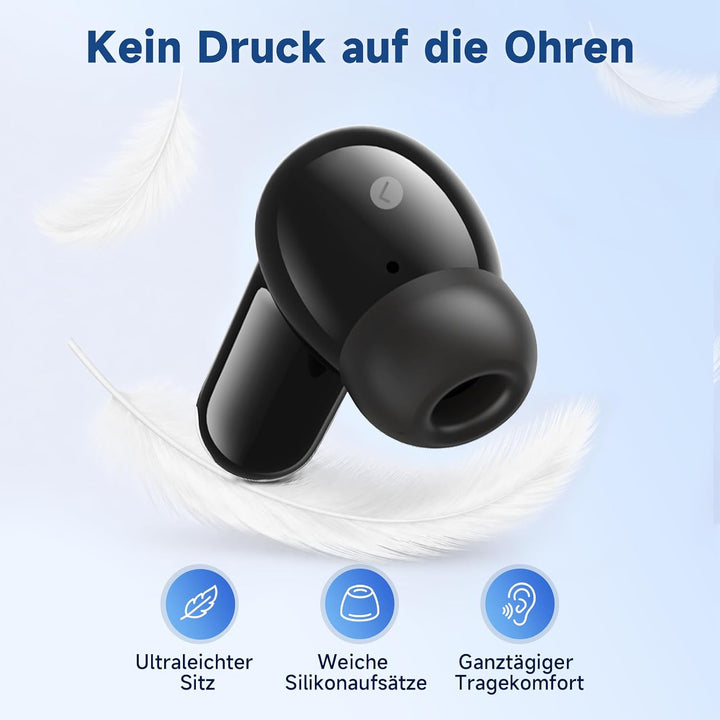 AOC Kopfhörer Kabellos Bluetooth 6.0 in Ear Kopfhörer Bluetooth 40 std | Bluetooth Kopfhörer mit 6 A