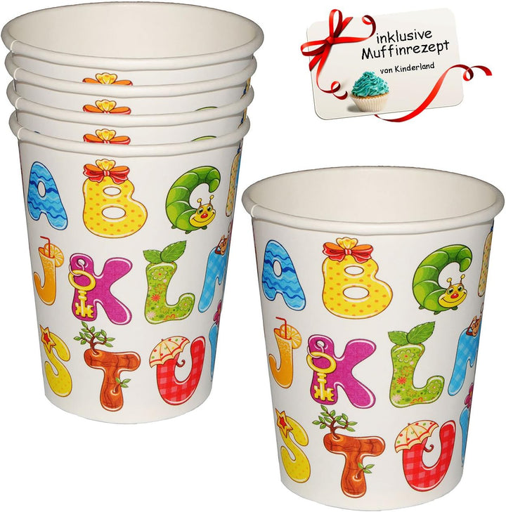 60 Stück Servietten - ABC/Alphabet - Buchstaben - zum Schulanfang/Geburtstag - Kindergeburtstag & Sc