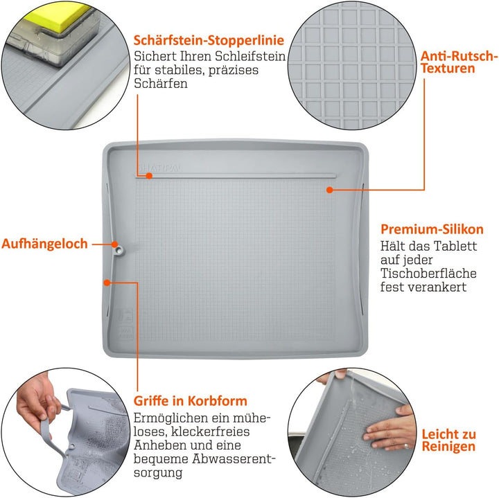 SHARPAL 149H Sharpen-No-Mess Silicon-Abziehstein Tablett, Schärfen ohne Schmutz Silikon-Schleifstein