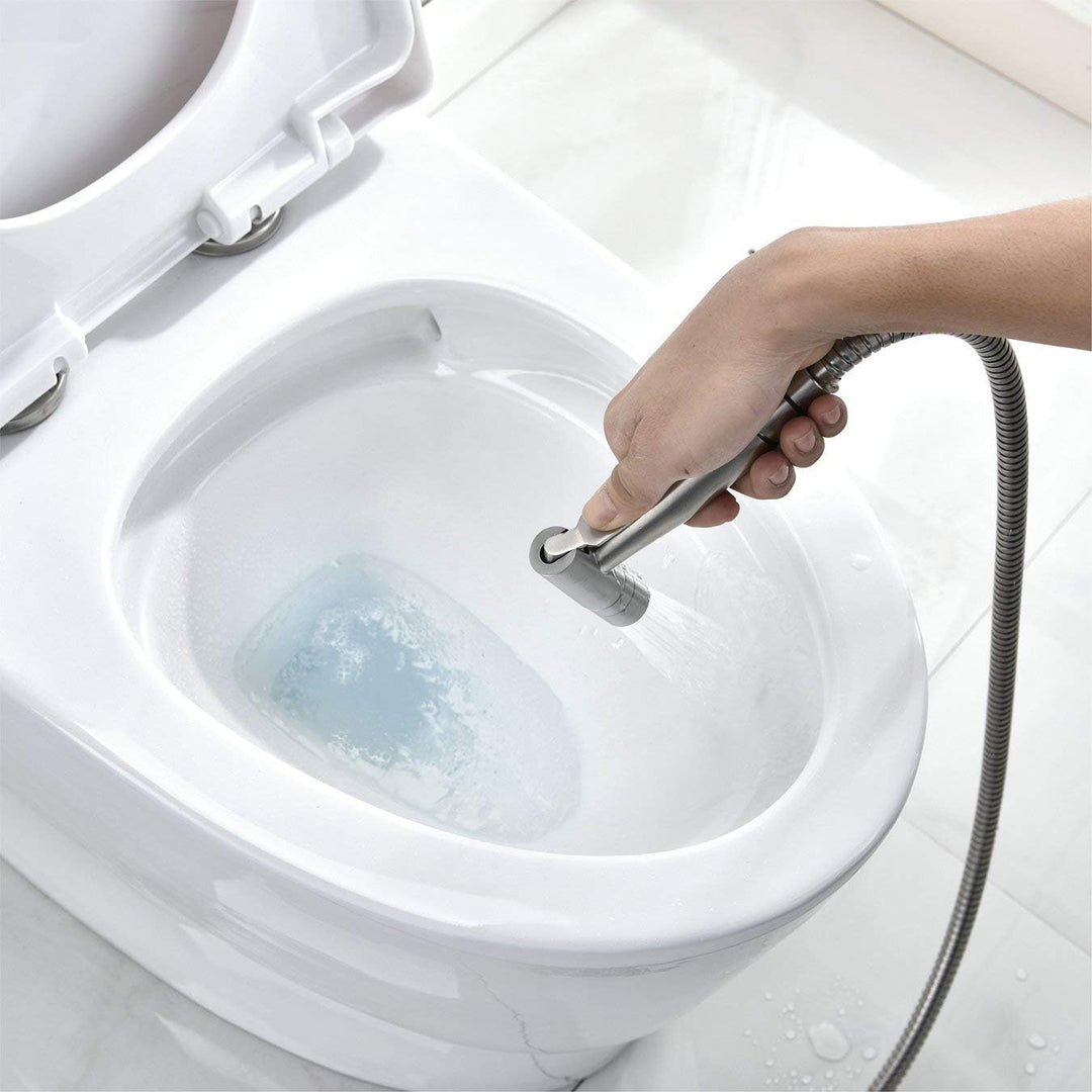 VENETIO Handbrause für Bidet mit auslaufsicherem Schlauch, WC oder Wandmontage, multifunktional für