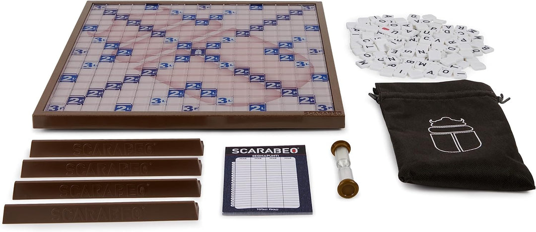 Scarabeo 60th Anniversary Premium Edition by Editrice Giochi Rotating Scrabble Board Game | Word Gam