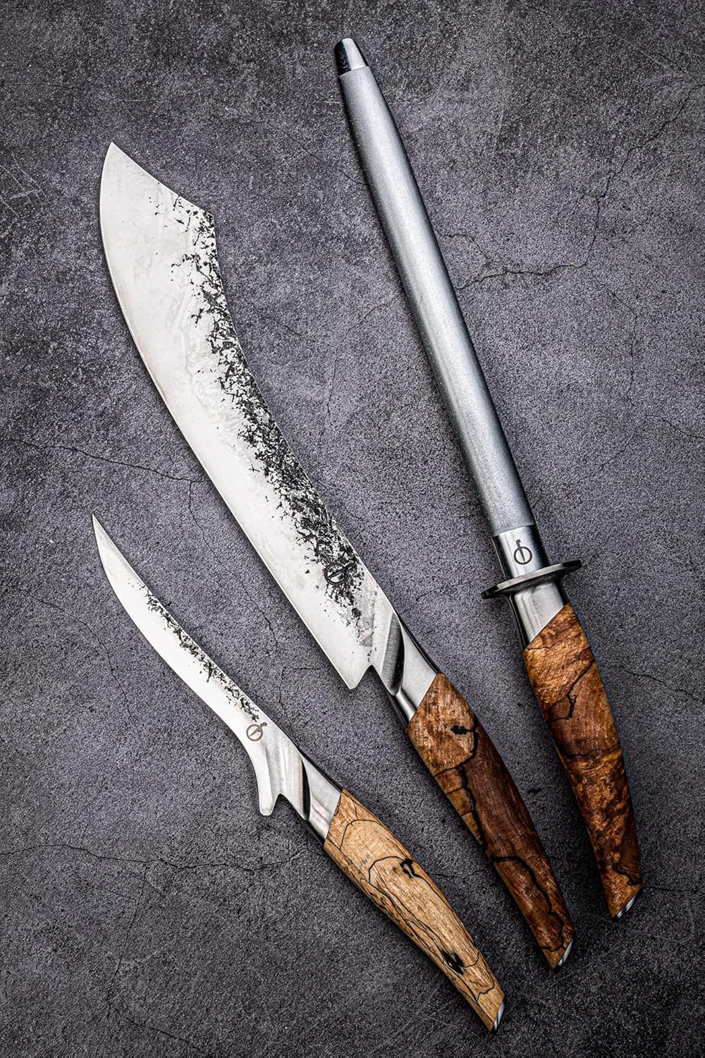 Forged Katai Wetzstahl Diamant, 26cm, handgefertigt, in Holzkiste