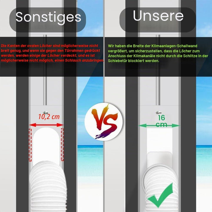 Gulrear Tragbares Klimaanlagen-Fenster-Set, universelles, verstellbare Länge von 64.8 cm bis 119.4 c