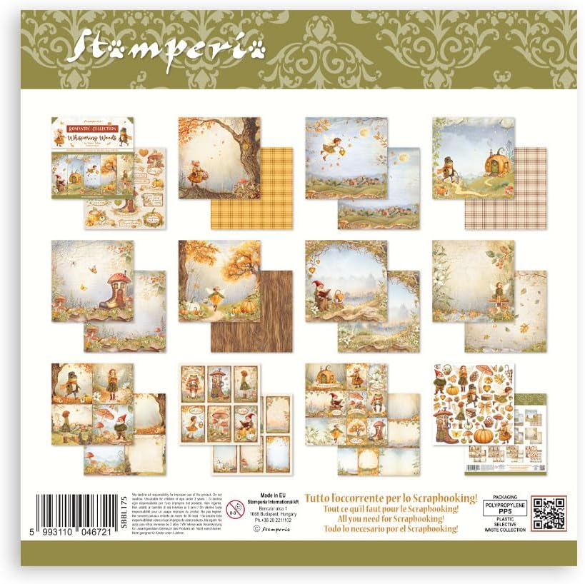 Stamperia - Scrapbook Paper Pad for Scrapbooking, Albums, Card Making, Bullet Journalling and More,