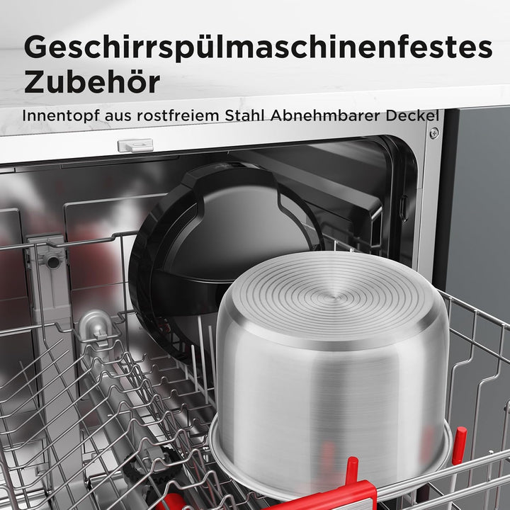 Midea Elektrischer Schnellkochtopf 9-in-1, 12 Voreinstellungen Instant-Multikocher Antihaft-Topf Jog