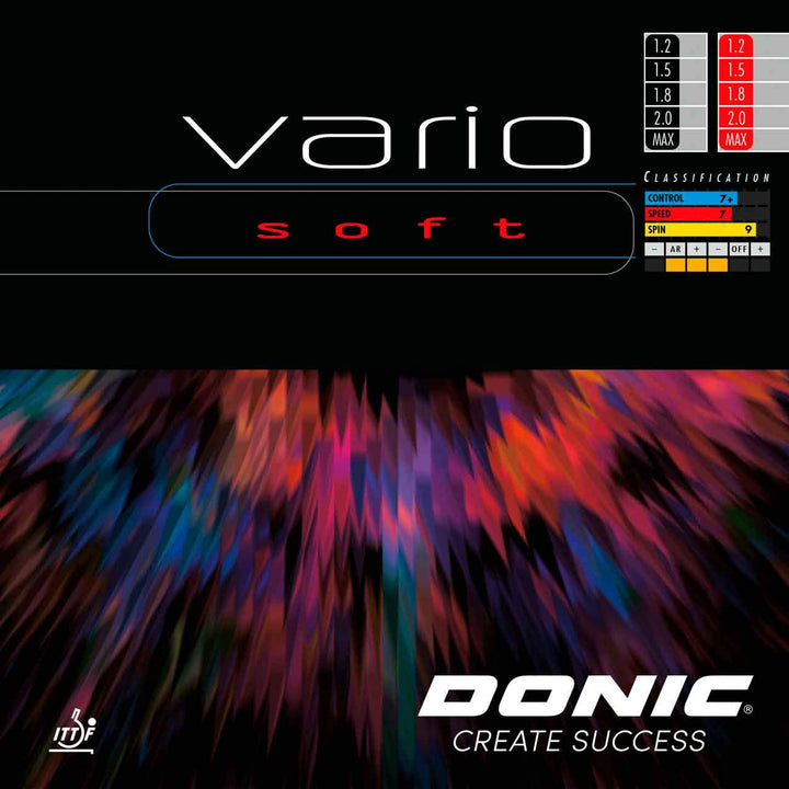 Donic Belag Vario Soft Schwarz 2,0 mm, Schwarz 2,0 mm