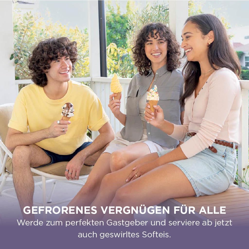 Ninja CREAMi Scoop & Swirl Eismaschine mit 2 Behältern, 13 Funktionen, für Eiscreme, Softeis, Gelato