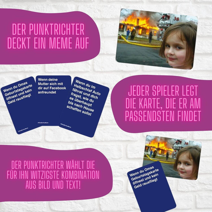 HUCH! | What Do You Meme Deutsch | Kartenspiele für Erwachsene | Partyspiele ab 18 | Meme Spiel | Ka