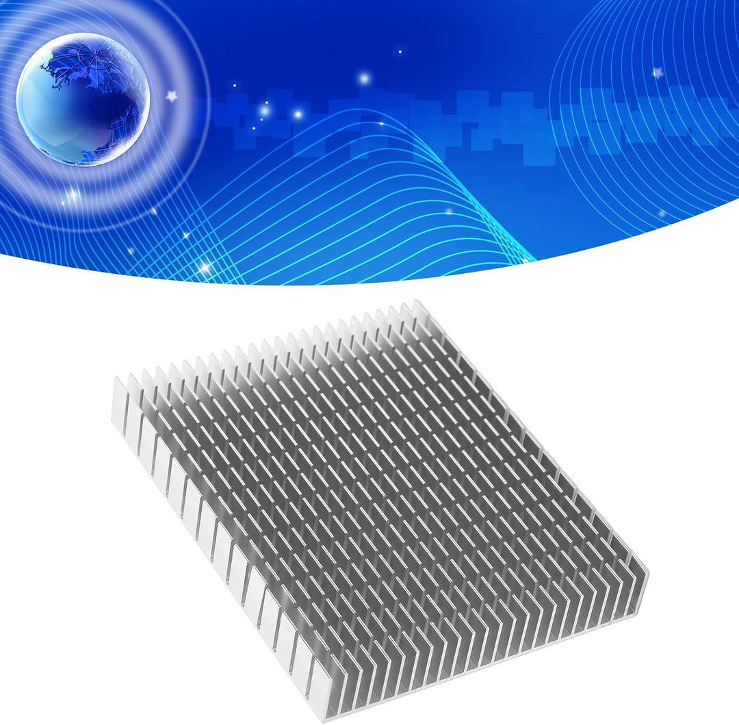 Eujgoov Aluminium Kühlkörper, PC Kühlrippen Heatsink 150x120x20mm Kühlung Kühlerkühlung für CPU Leis
