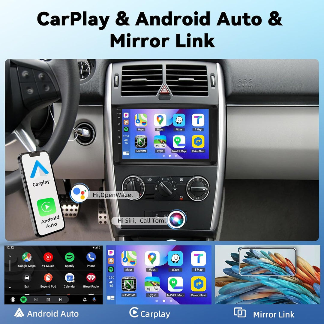 CAMECHO [DSP Audio] 8 Core 4+64G Android 13 Autoradio für Mercedes Benz Sprinter W639 W906 AB Klasse