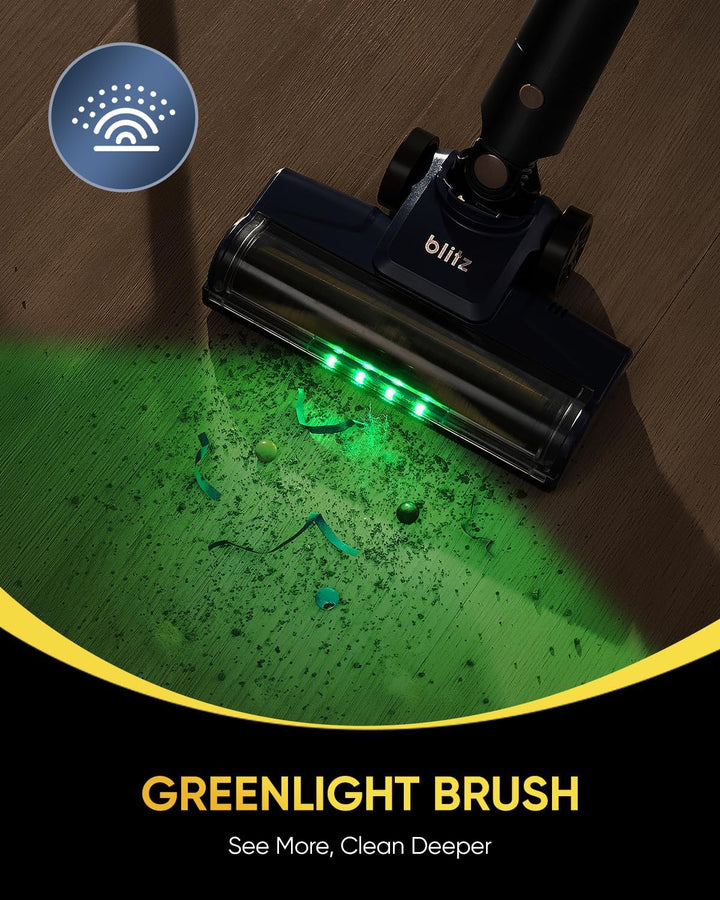 Vexilar V12 Akku Staubsauger, 50Min/50kPa/450W, Staubsauger Kabellos mit Anti-Tangle-Bürste, Leichte