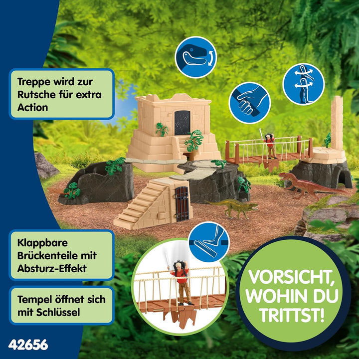 schleich 42656 Dino Tempel-Eroberung Mega-Set, ab 5 Jahren, DINOSAURS - Spielset, 169 Teile