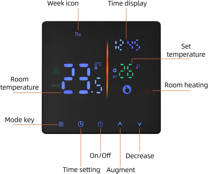 Smart Thermostat für Home WiFi Weekly Programmierbares digitales Thermostat Handbuch/automatischer M