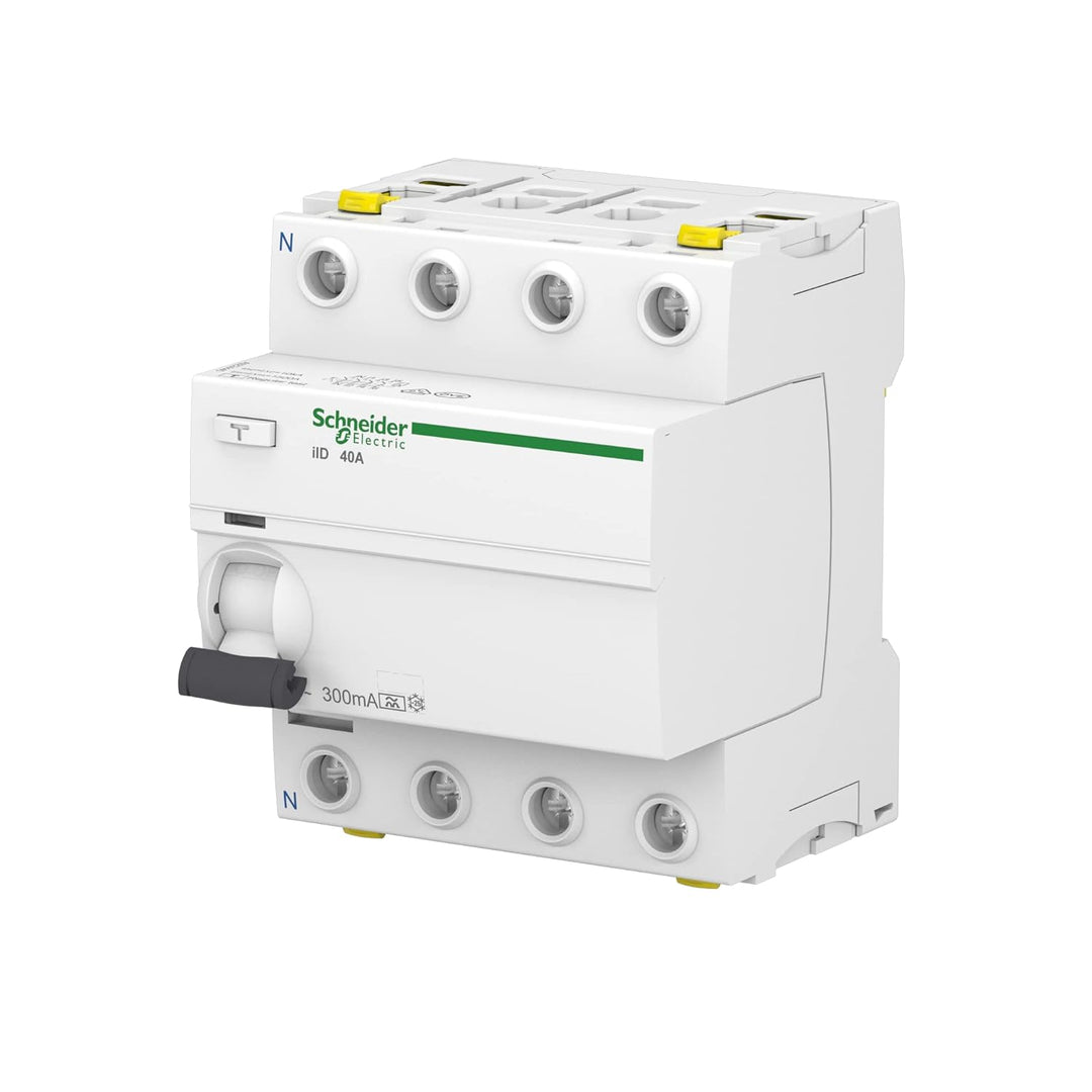 Schneider Electric A9Z24440 Fehlerstrom-Schutzschalter iID, 4P, 40A, 300mA, Typ A, bunt, 40 Ampere,
