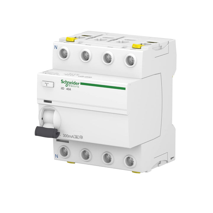 Schneider Electric A9Z24440 Fehlerstrom-Schutzschalter iID, 4P, 40A, 300mA, Typ A, bunt, 40 Ampere,
