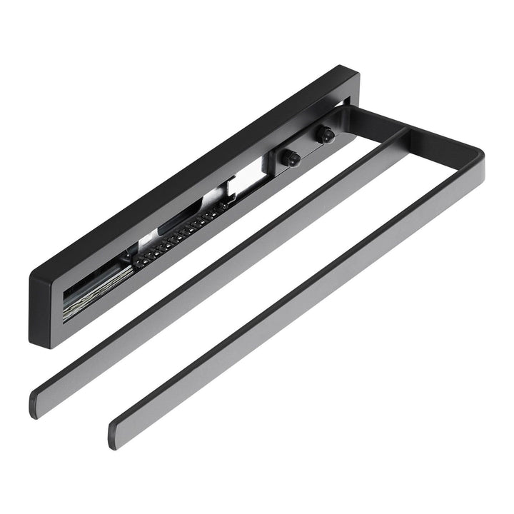 SOTECH Handtuchauszug Style 2-armig schwarz 325 mm Auszugsweg 145 mm | Handtuchhalter für Seitenmont