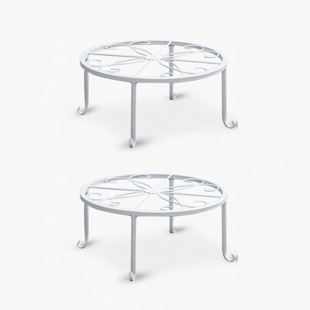 2 Stücke Blumentopfhalter Metall, Blumenhocker Pflanzenständer, Metall Blumenständer Deko, Geeignet