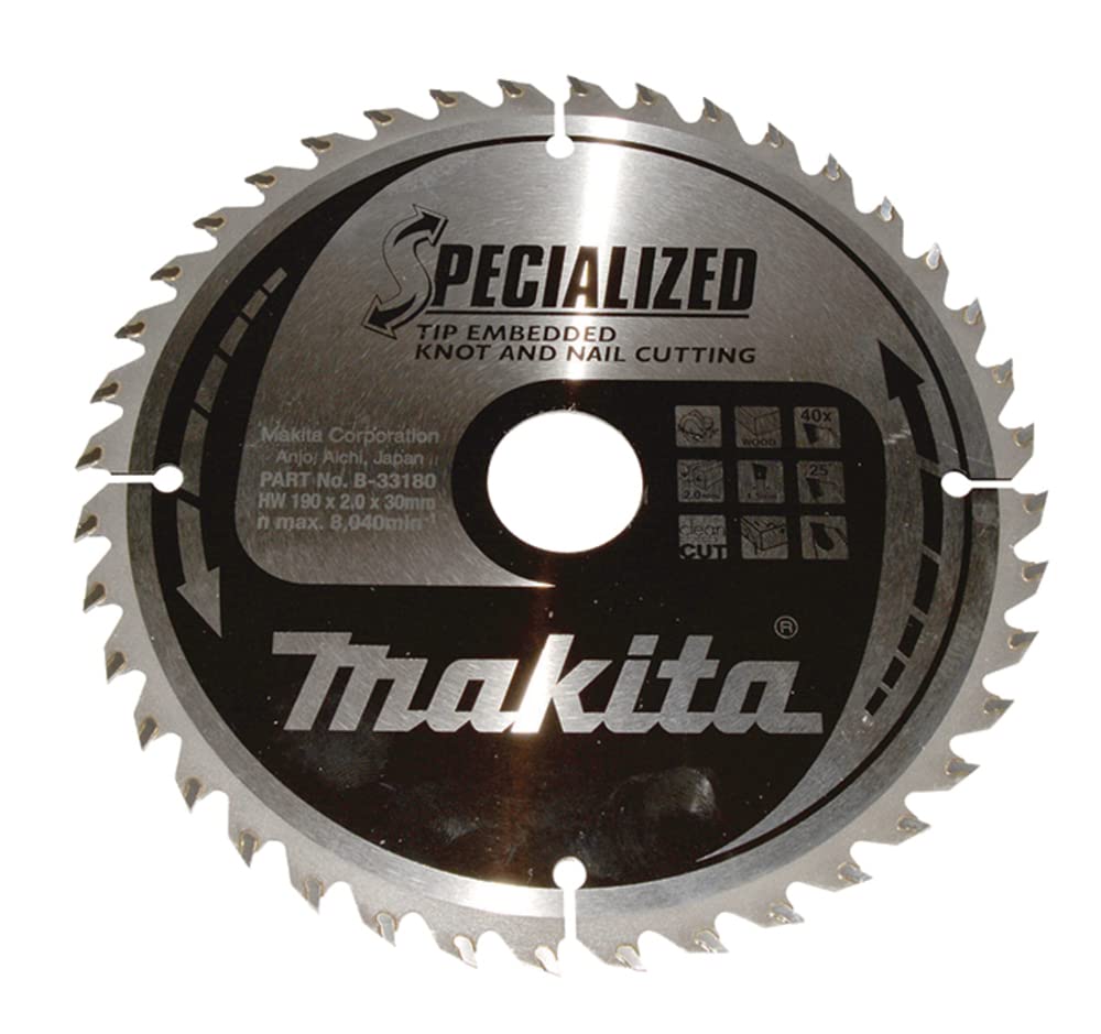 Makita Specialized Saegeblatt, 190 x 30 mm, 40Z, B-33180