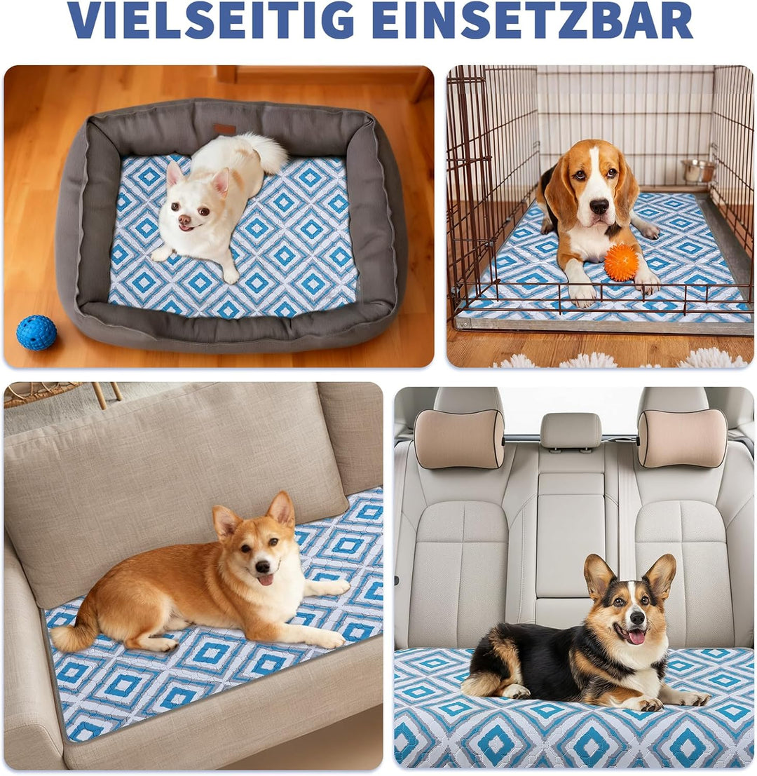 Welpen Unterlagen Waschbar, 2 Stück PIPI Matten für Hunde, Schnell Saugfähige Wiederverwendbare Inko