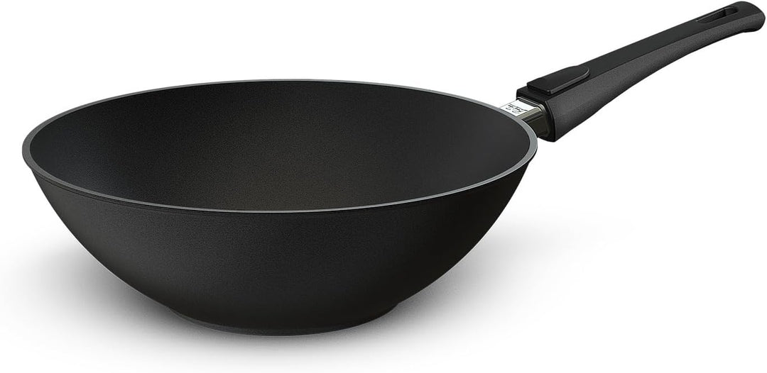 Hoffmann Wokpfanne by Bernd Zehner, Ø 30 cm, verzugsfreier Handguss, Keramikbeschichtung, Induktions