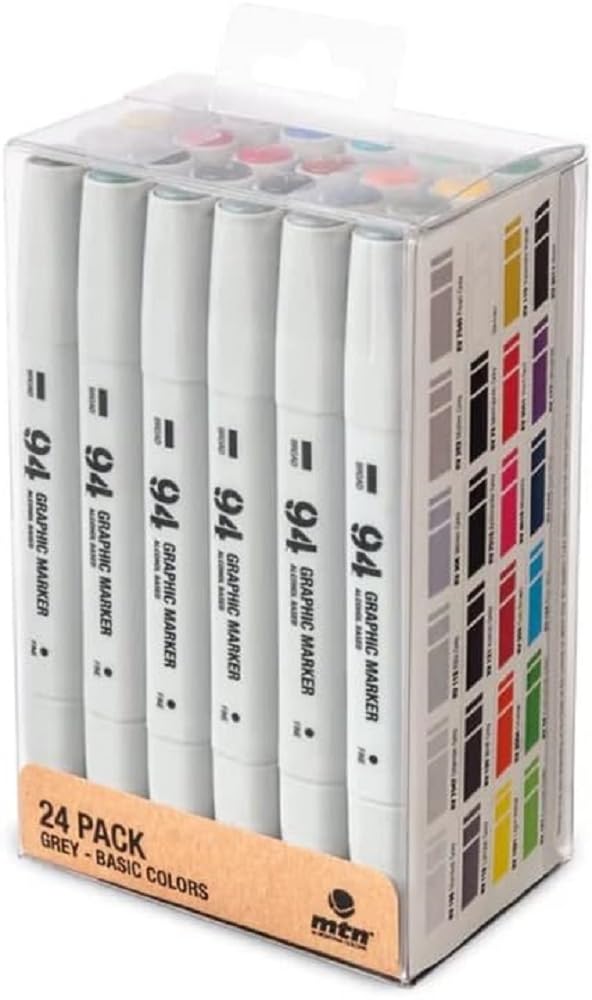 Montana Colors MTN 94 Graphic Marker Pack 24 Main + Grau