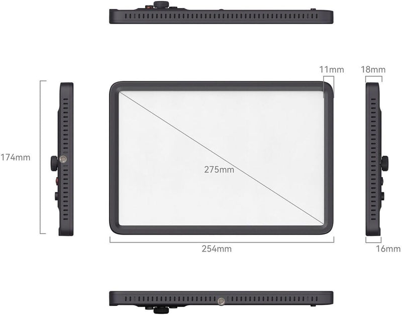 SMALLRIG P200 Led Video Light Panel, 10" Key Light 2500-6500K, 98+ CRI, 192 Led Beads 2000 Lux, für