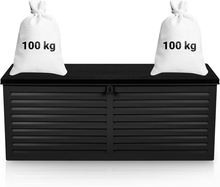 Plonos Garten-Box Solid Black verstärkte Kunststoffkonstruktion Aussen für Garten für Balkon und Ter
