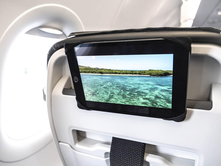 TRIPFLIX ® MAX universal Tablethalter für Flugzeugsitze | roll- und Faltbare Halterung | Ultraleicht