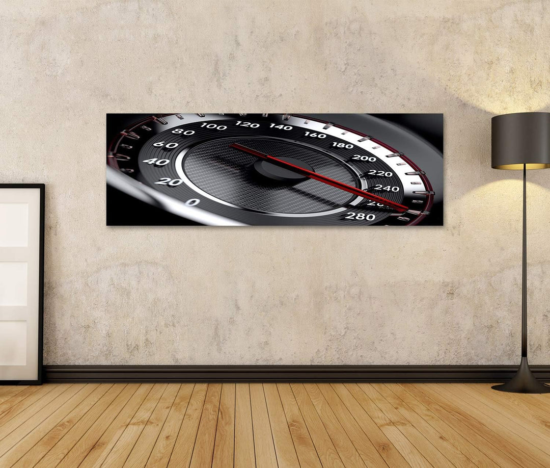 islandburner Bild auf Leinwand Tachometer Speed Tacho Sprotwagen Bilder Wandbilder Poster Leinwand 1
