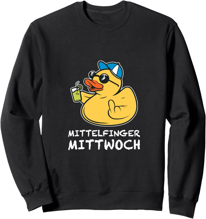 Mittelfinger Mittwoch Badenente Freche Gummiente Sweatshirt