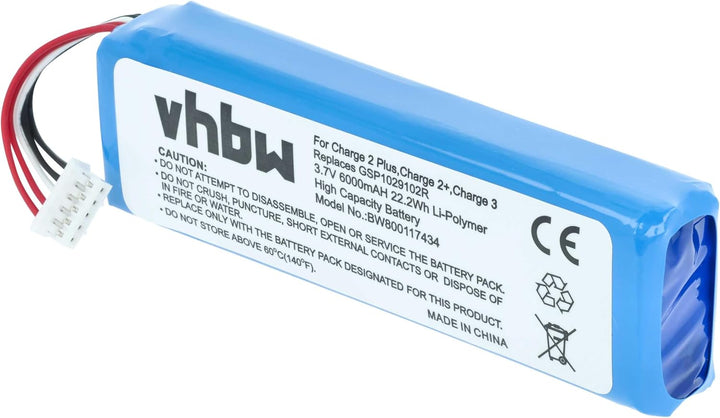 vhbw Akku kompatibel mit JBL Charge 2 Plus, Charge 2+, Charge 3 (2015) Bluetooth Lautsprecher Ersatz