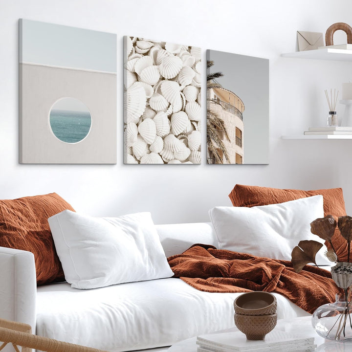 Muralo - Wandbilder Set - Leinwand Bilder Set Aufhängefertig - das Leinwandbilder Set - Bilder für W