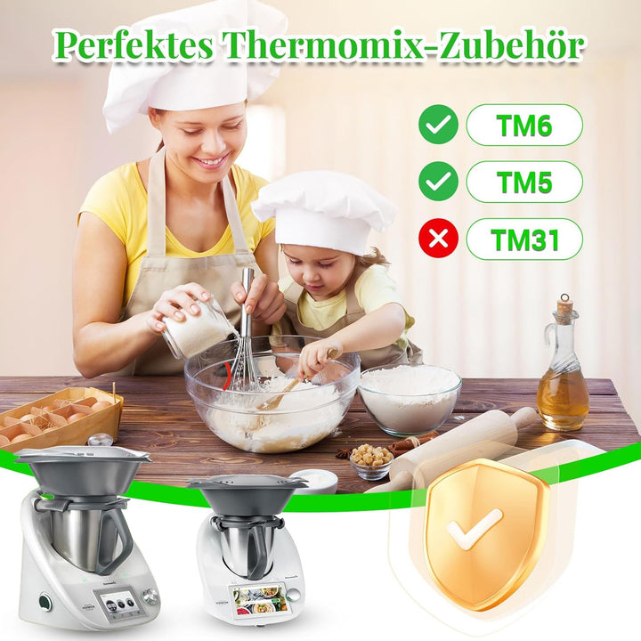 Hossom Teigmesser für Thermomix TM6/ TM5, Ersatzteile für Thermomix Messer, Edelstahl Teigmischmesse