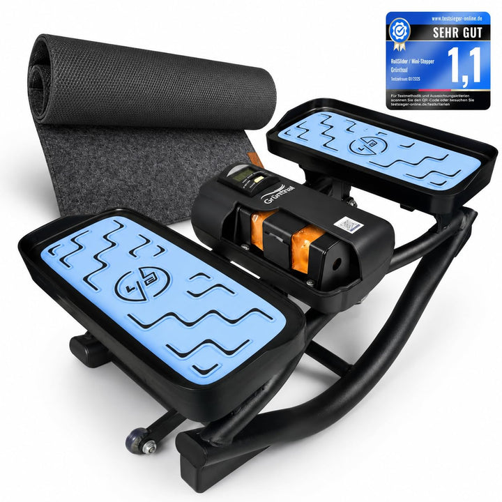 Mini Stepper Alternative - Rollslider - Fitnessgerät für zuhause - leise &amp; gelenkschonend kompakt mi