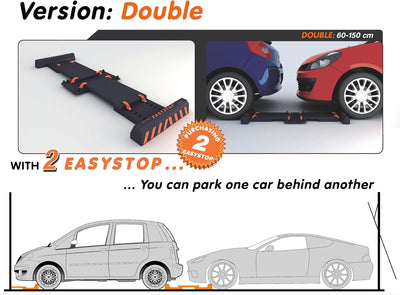 Kit Garage Easystop. Radstopper + Autotürschutz. Verstellbar