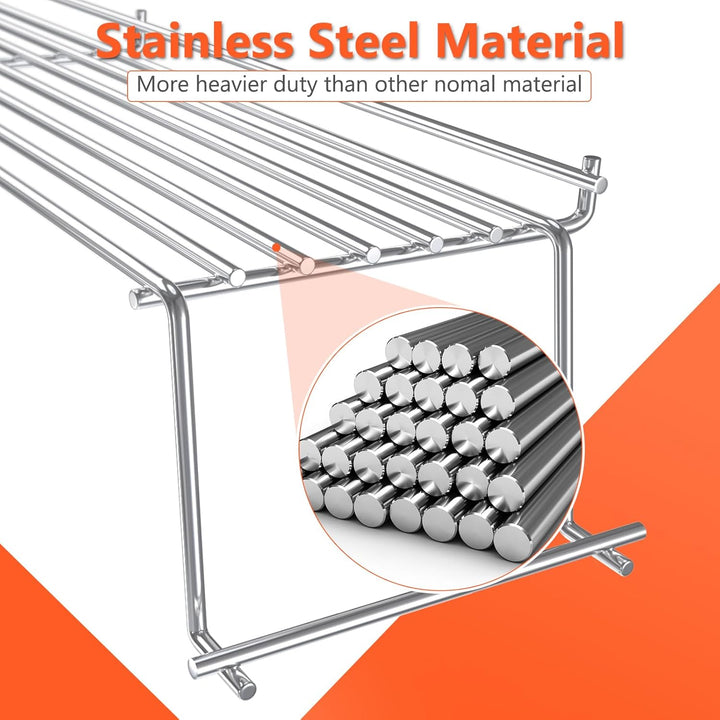 Denmay 65054 67,9CM Edelstahl Warmhalterost für Weber Genesis 300 Series E320 E330 S310 S320 S330 (2