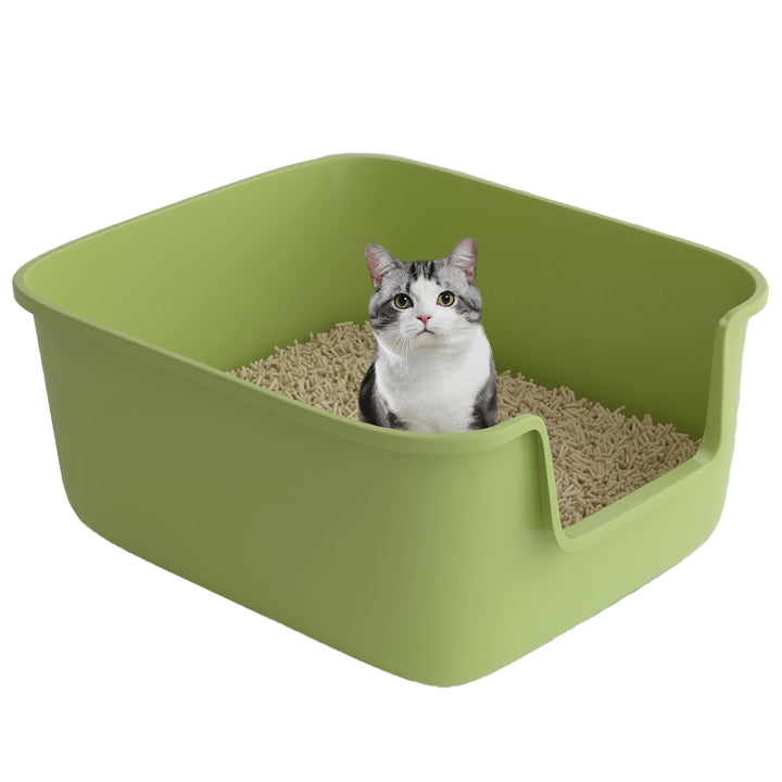 Suhaco Katzenklo Mit Hohem Rand Anti-Spritz Oben Einstieg 49 x 42 x 22 cm Leicht Zu Reinigen Katzent