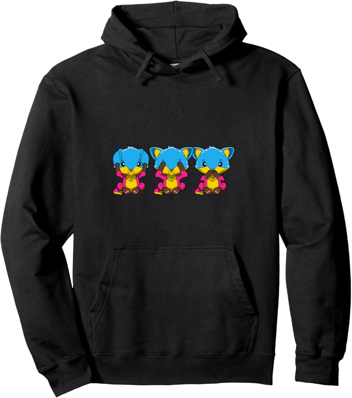 Niedliche pansexuelle drei weise Füchse Pullover Hoodie