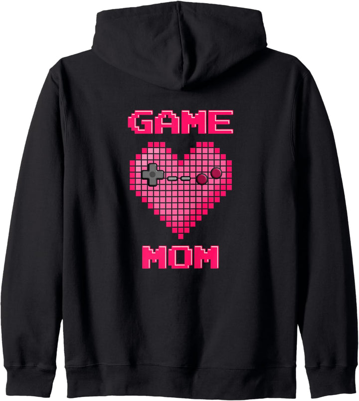 Videospiel Mama Pixel Herz Kapuzenjacke