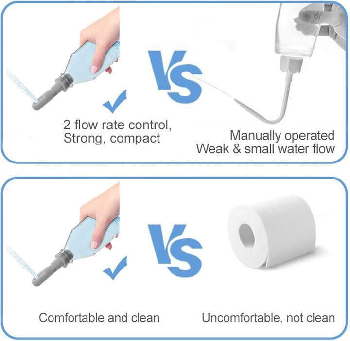 Portable Bidet, Reise Bidet, 3pcs Tragbares Bidet Handbrause für Toilette Outdoor, Camping Flasche S