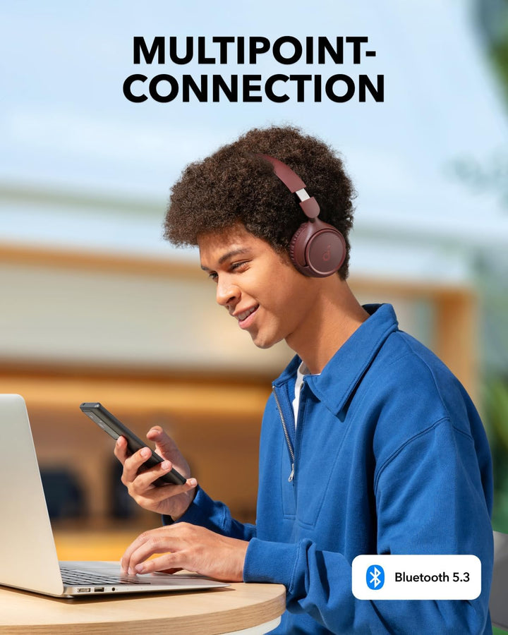 soundcore H30i Kabellose On-Ear Kopfhörer, Faltbares Design, Purer Bass, 70h Wiedergabe, Bluetooth 5