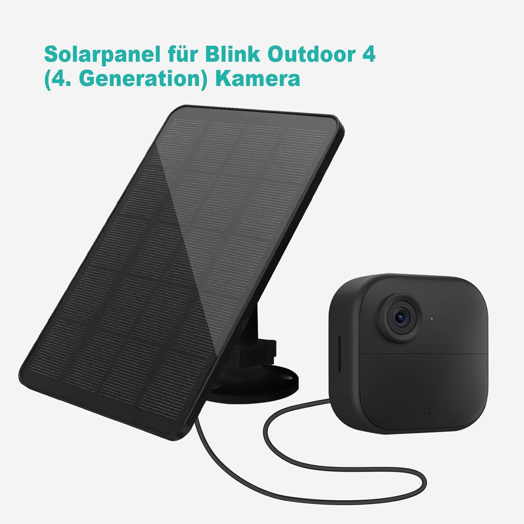 Solarpanel für Blink Kamera, 4W Solarmodul kompatibel mit Blink Outdoor 4 (4th Gen) Kamera, Verstell