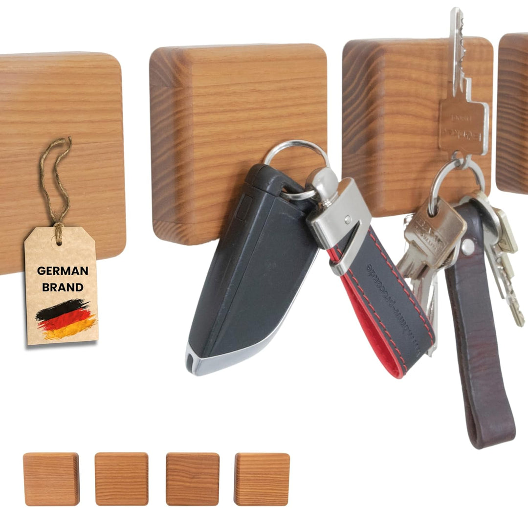 ASTREIN® | Magnetischer Schlüsselhalter | Messerhalter | Wandhalterung aus Holz | Eiche | Umzugsgesc