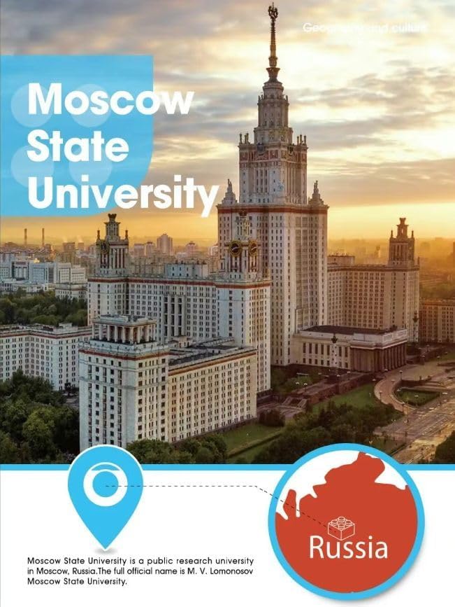 WANGE Architekturmodell zum Zusammenbauen mit Bausteinen. Staatliche Universität Moskau Lomonossow M