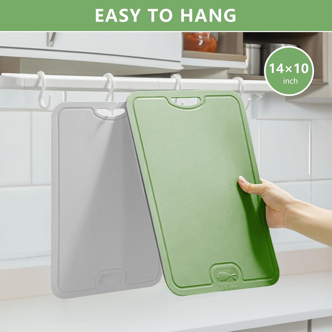 Gintan Flexibles TPU Schneidebrett, BPA-frei, mit Messer- und Saftrille, kratzfeste flexible Schneid