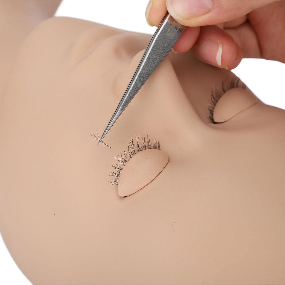 Wimpern-Mannequin-Kopf, Wimpernverlängerungs-Trainings-Mannequin-Kopf, Weiches Silikon, Abnehmbare A