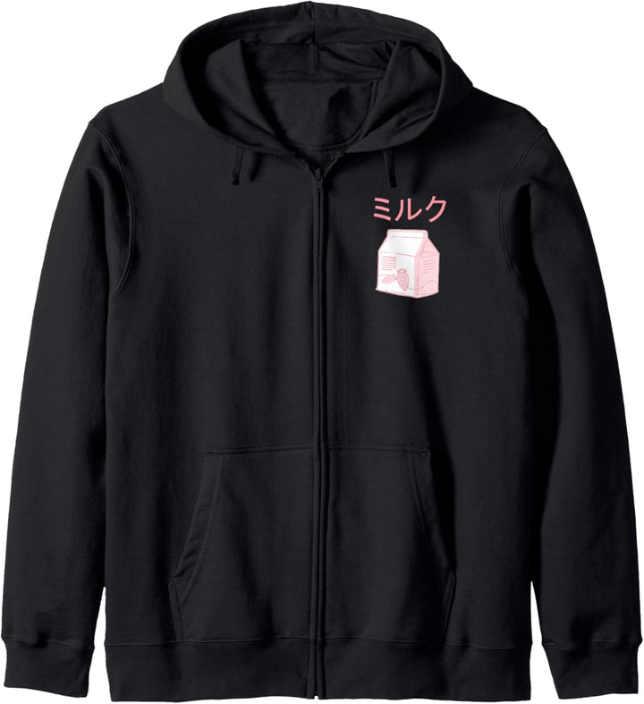 Aesthetic Japanese Milk - Japanische Schrift, Japan Kawaii Kapuzenjacke