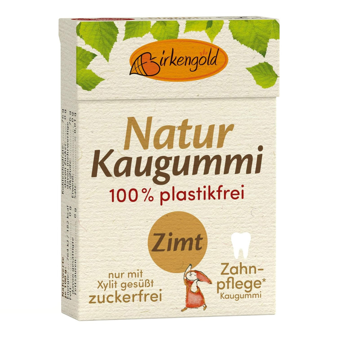 Natürlicher Kaugummi Zimt | 12 Stk. | Ohne Plastik | Xylit Kaugummi | Chicle Kaumasse | Zahnpflegend