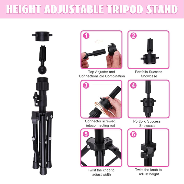 Opini 45,7 cm langer Mannequinkopf aus Echthaar mit 100 % Echthaar, Kosmetikpuppenkopf für Friseure,