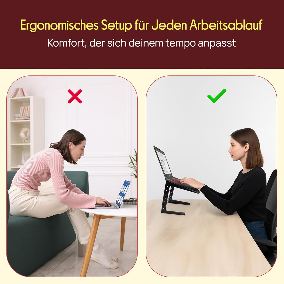 Pyle Laptop Ständer – The Notebook Laptop Stand – Laptopständer Höhenverstellbar, Ergonomischer Lapt